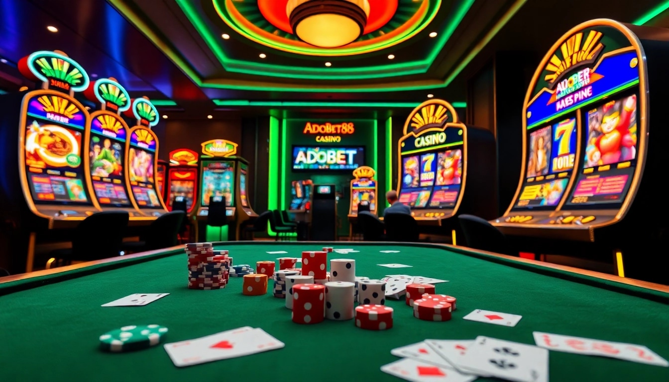 Experience the excitement of playing slots at adobet88 with vibrant graphics and seamless gameplay.