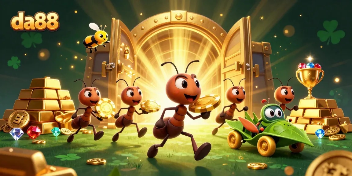 Engage with thrilling adventures at da88, where playful characters and golden treasures light up the casino experience.
