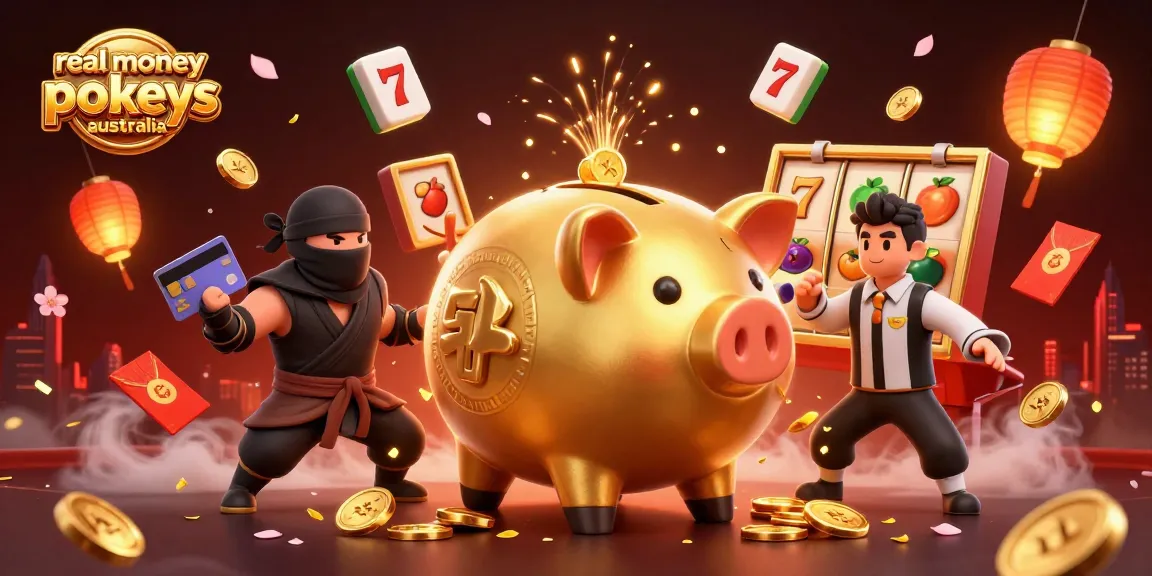 Engage with exciting real money pokies Australia featuring vibrant 3D illustrations of fortune and gameplay.