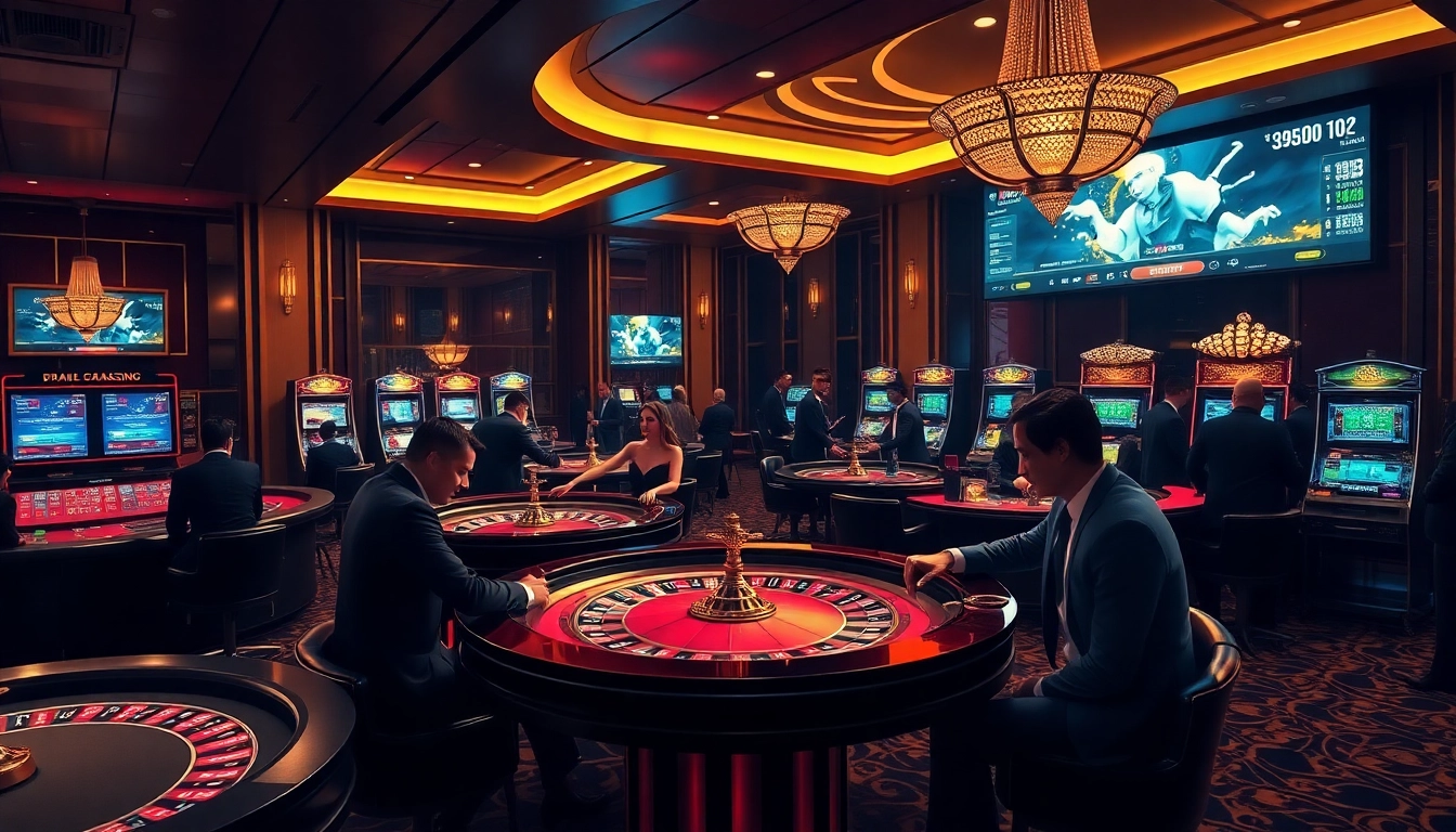 Experience the luxury of nhà cái mmoo with a vibrant casino atmosphere filled with elegant gaming tables and exciting slot machines.
